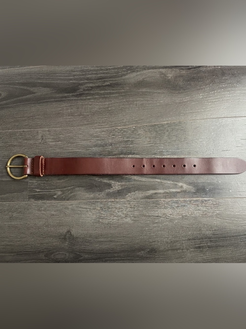 Vintage GAP Women’s Brown Leather Belt Size S/M Antique Brass Hardware